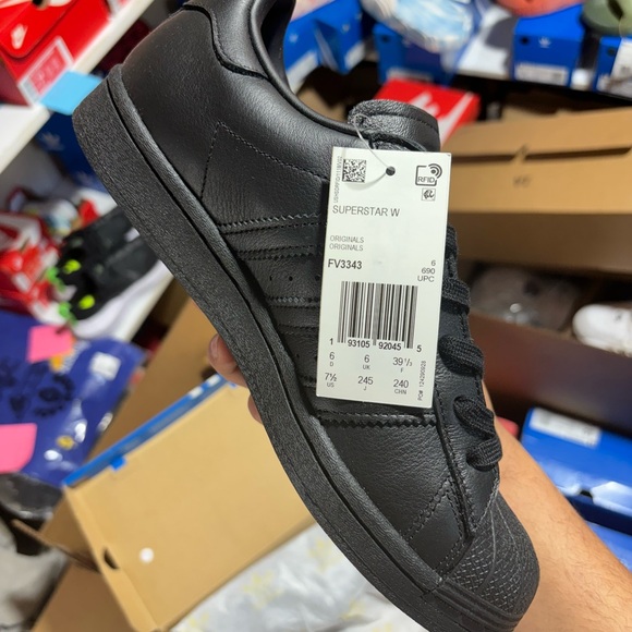 Women’s Adidas Superstar Black/Studded White - Picture 4 of 7